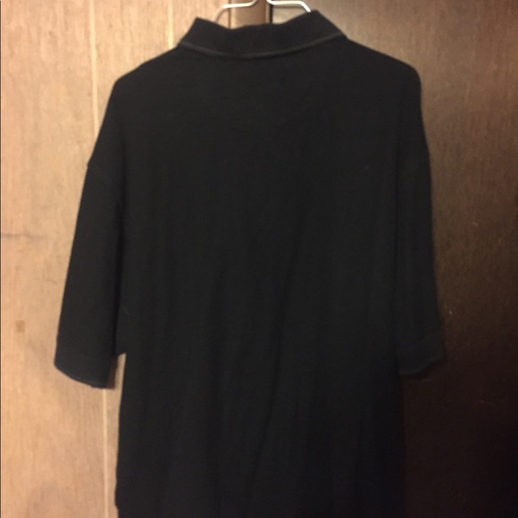 Plain solid black polo style shirt - Picture 2 of 2